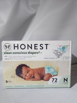 Honest diapers new born 72 pack