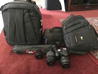 Canon rebel t1i with a few lenses