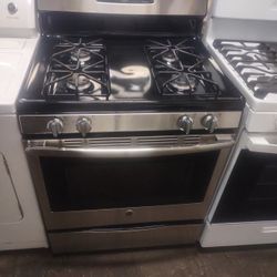 Black Stainless Steel Gas Stove Working Perfect Condition 