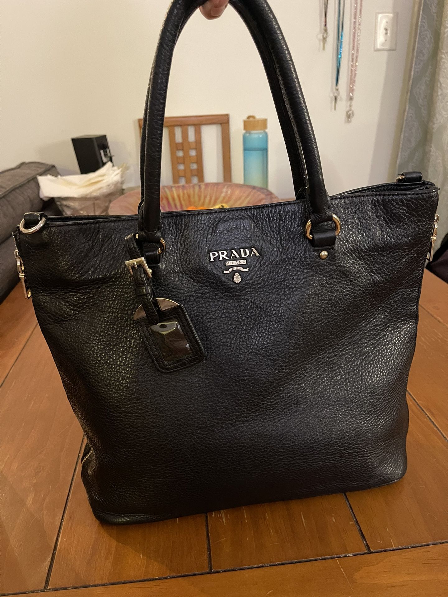 Prada Leather handbag/crossed Body Bag