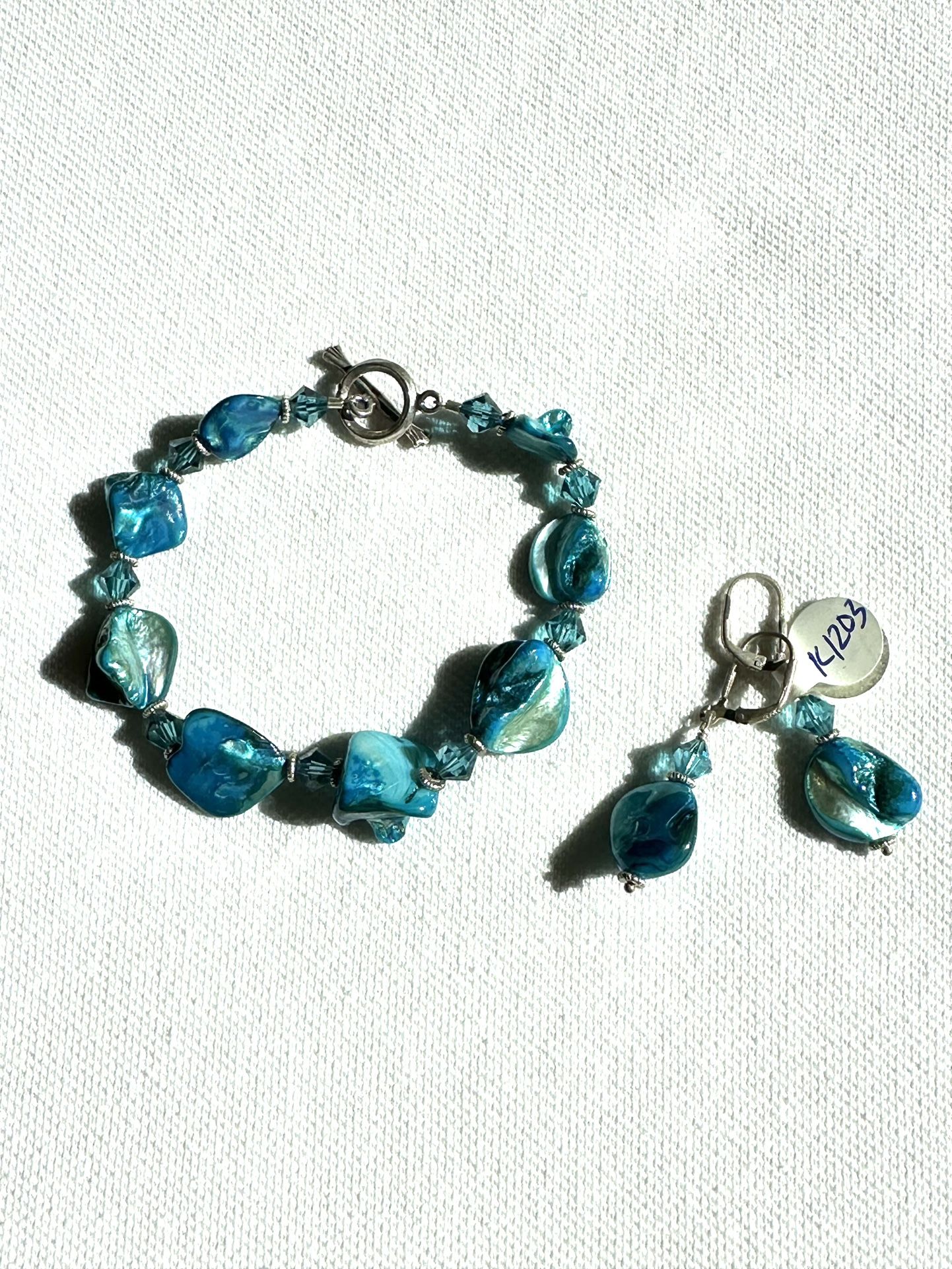 Turquoise Bracelet & Earrings Set-NEW