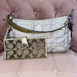 Medium Sized Coach Bag With Matching Wallet