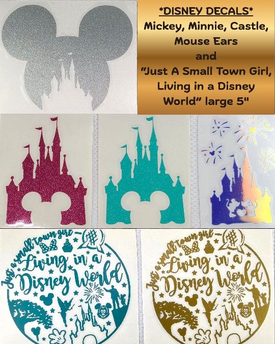 6 Disneyland, Mickey Minnie Decals