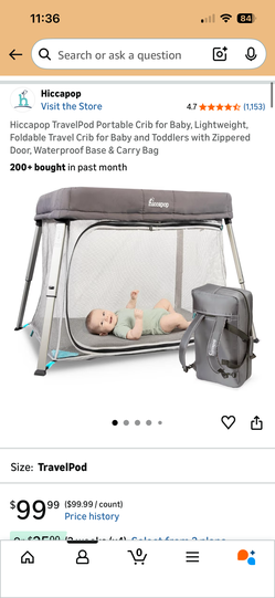 NewTravel baby popup crib with mattress