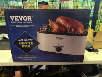 Electric Roaster Oven 26 qt. Turkey Roaster Oven in Silver Slow Cookers 1450-Watt with Defrost and Warm Function