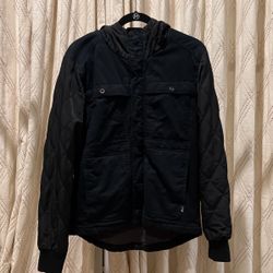 Men’s Lrge Black Jacket Rain Resistant