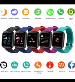 116 PLUS Smart Bracelet Watch Bluetooth 4.2 Smart Watch Heart Rate & Oxygen Blood Pressure Sport Fitness Tracker