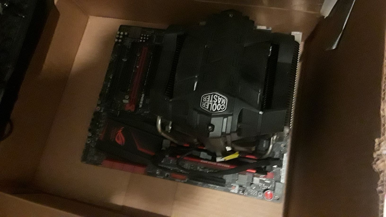 Cool master v8 GTS w/ crossblade ranger mother board and a keyboard. Gaming computer parts