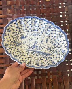 Vtg Hand Painted Ceramic Bowl