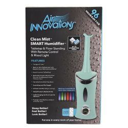 AIR INNOVATIONS Clean Mist SMART Humidifier Remote Control Teal Black Silver EUC