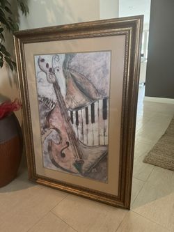 Large Gold Framed Wall Decor 