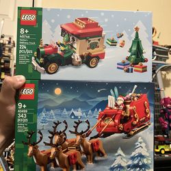 Lego Santa sleigh and deliver truck