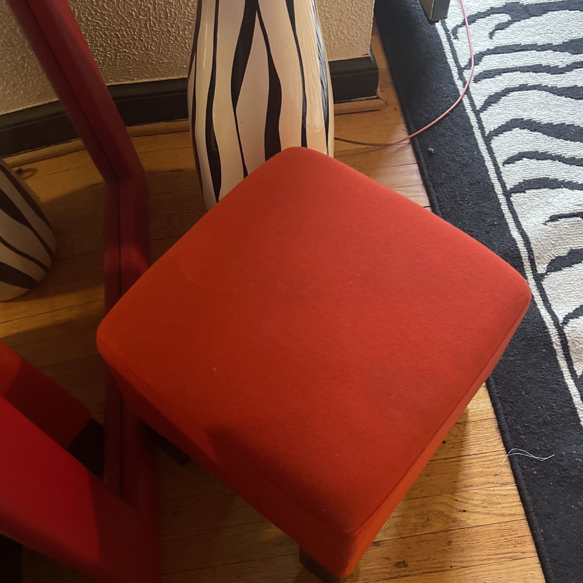 To burnt orange Stools 