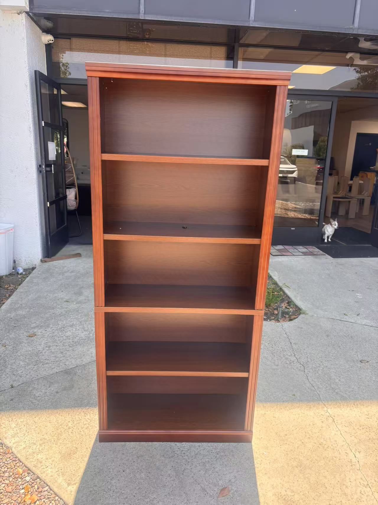 New 68.4”x30.7”x12.8” Cherry Wooden 5 Tier Bookcase Book Shelves Shoe Rack