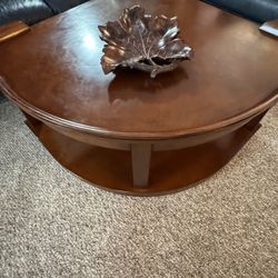 Pie shaped Coffee Table On Wheels