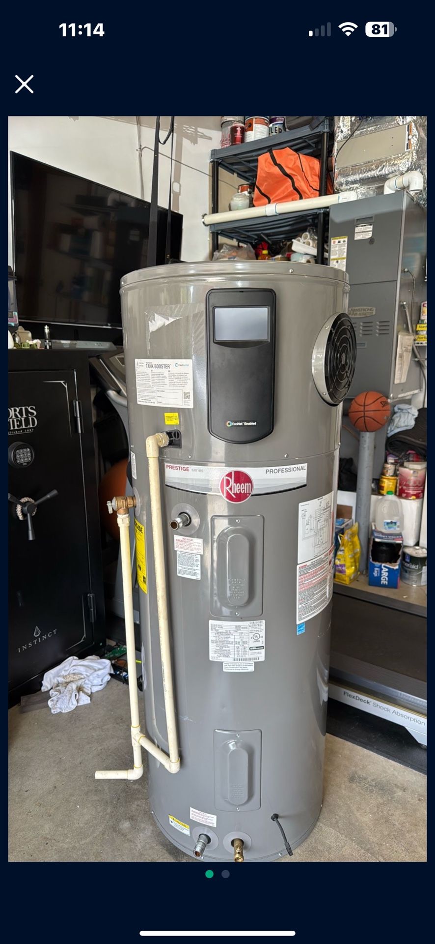 HYBRID ELECTRIC HOT WATER TANK