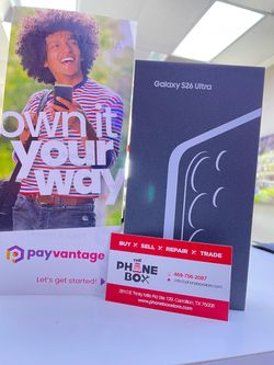 Samsung Galaxy S26 Ultra 256GB Unlocked on finance with PAY VANTAGE option $50 down