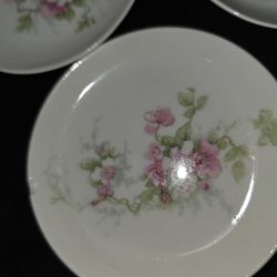Antique CH Field Haviland Limoges GDA FRANCE Hand Painted Butter Pat Plates