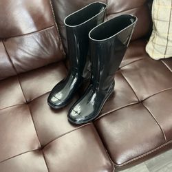 Rain Boots Womens Black Size 7