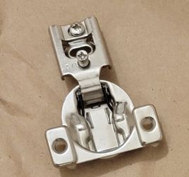 Compact Hinge - 1/2 inch Overlay Screw-On - 4 Way 2 Cam Adjustable - Face-Frame