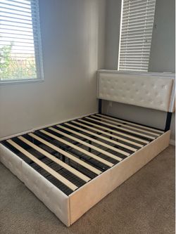 Full Size LED Bed with Storage
