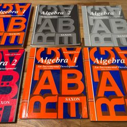 Algebra 1 & 2 Textbooks And Workbooks/ Homeschooling