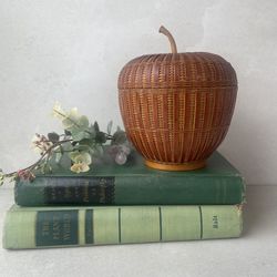 Vintage Apple Basket Trinket Box