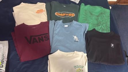 Bundle of 7 Graphic T-Shirts Vans Obey Empyre