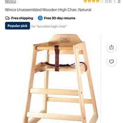 Assembled High Chair for Toddler – $25