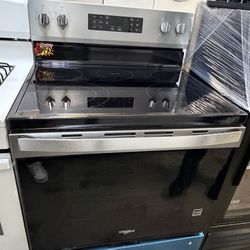 Whirlpool 30" wide Stainless Steel Electric 220volt Glass Top Stove Range Estufa