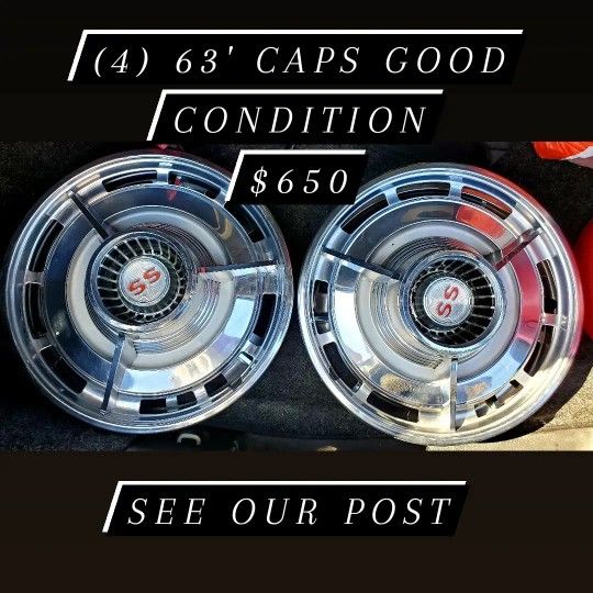 63 impala outlet ss hubcaps