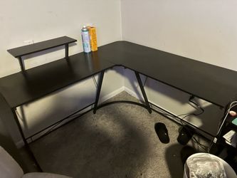 Desk with laptop shelf