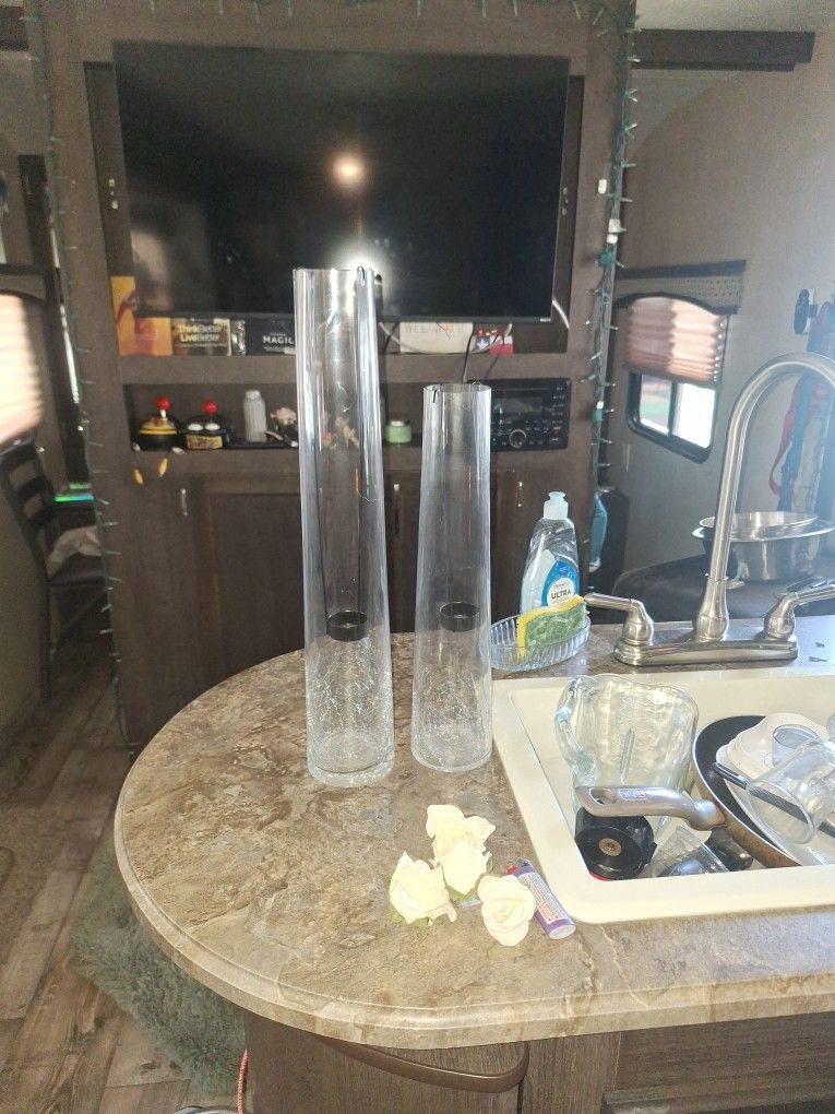 Tall Vases With Hanging Candle Holders