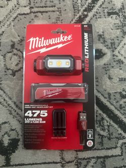 Milwaukee Redlithium 475 Black & Red LED USB Pocket Flood Light