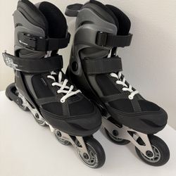 OXELO ROLLERBLADES WAY CRUISER- ADJUSTABLE 37-40 MENS BLACK SKATES
