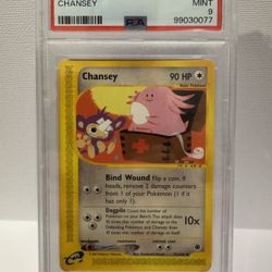 Pokemon PSA 9 Chansey #72 Expedition eSeries