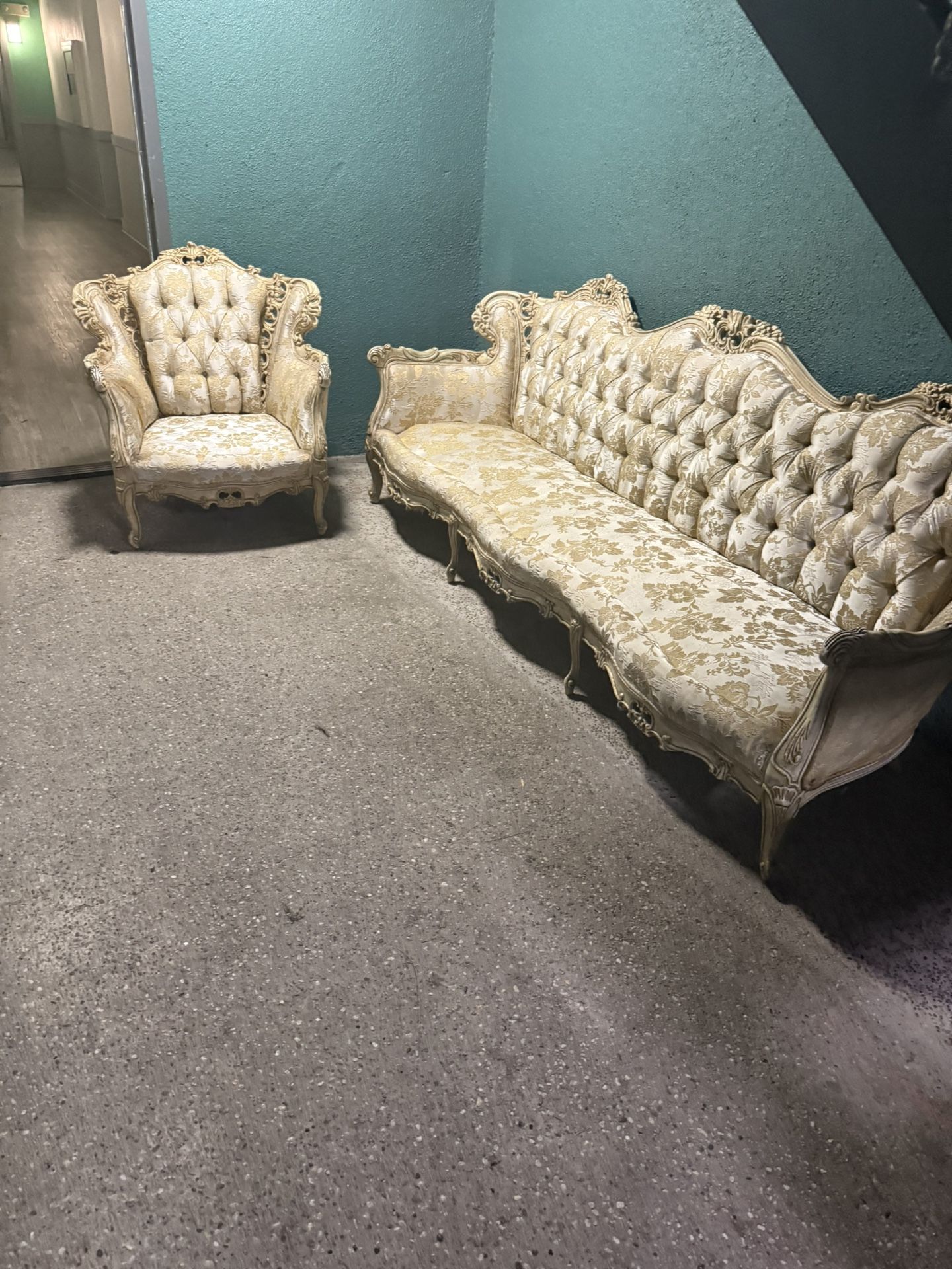 Beautiful European Inspired Antique Sofa And Chair