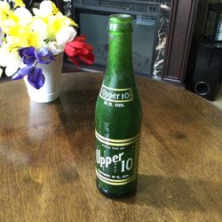 Vintage Upper 10 ACL Bottle Nehi Bottling Company Green Glass 10 Oz 1950