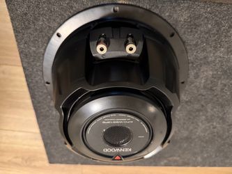 Car Subwoofer one 10 inch Kenwood Performance Series 1000w Max Peak Power Single Voice Coil 4 Ohm with Vented ported Box truck or car