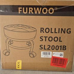 Brand New Roller Seat PU Leather Rolling Stool with Wheels