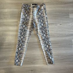 Hudson Jeans High Rise Skinny Jean Snake Print 