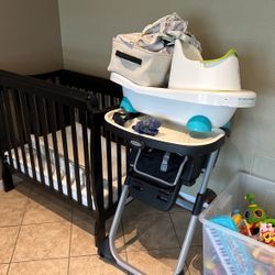 Crib+childchair+more baby Stuff all Together