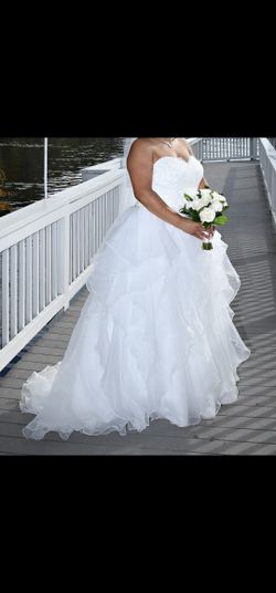 David's Bridal Wedding Dress And Vale