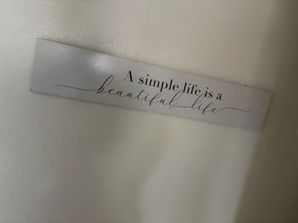 "A Simple Life is a Beautiful Life" Wood Sign