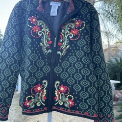 Christmas Sweater/Jacket Woman’s Small Wool