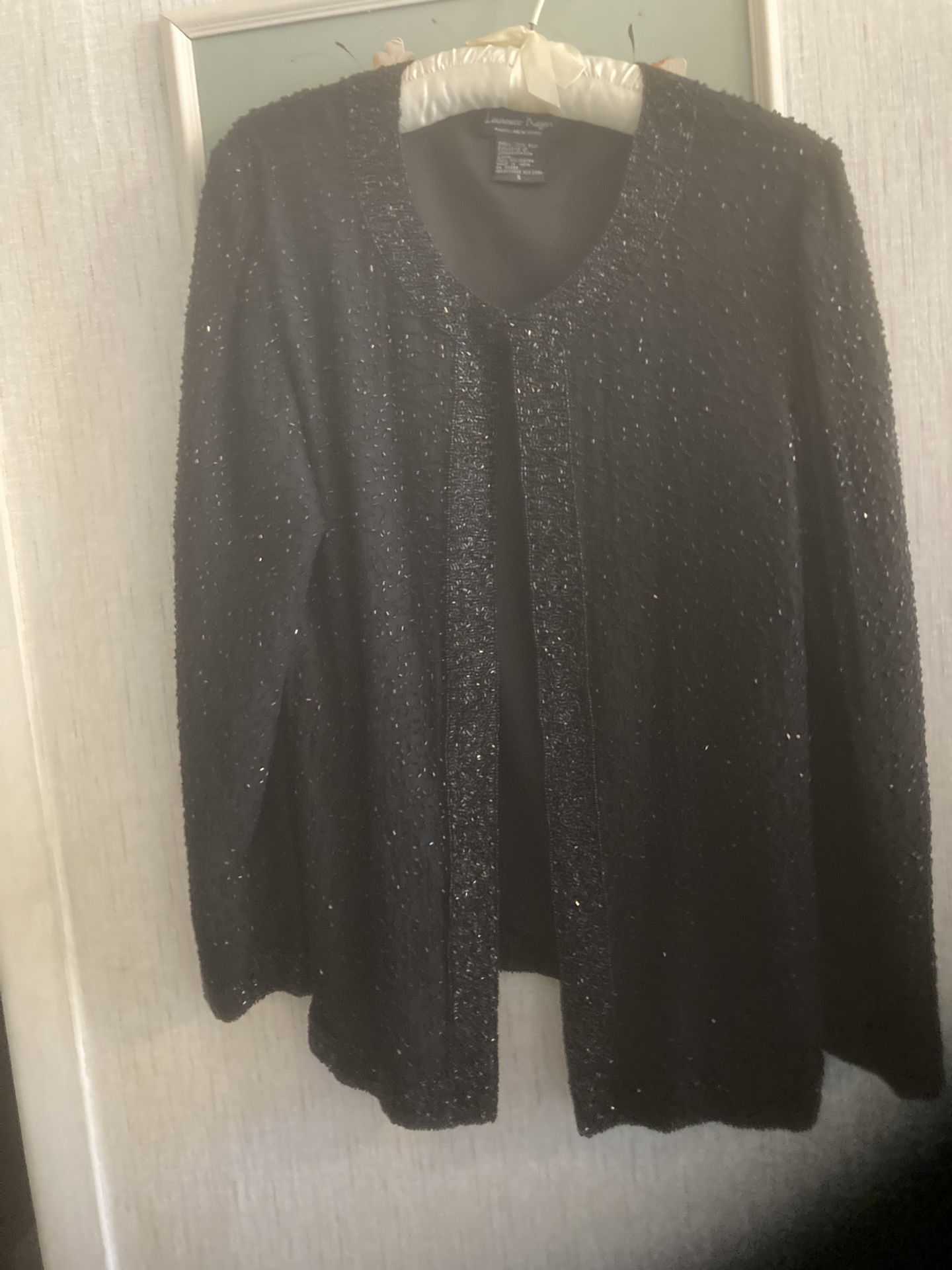 Black Beaded Evening Jacket