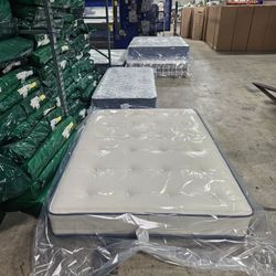 New Mattress, Boxprings & Metal Frame, All Sizes Available. Exellent Quality Low Prices. Twin At $99. Hablamos Espanol.