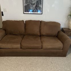 Comfy Brown Microfiber Couch