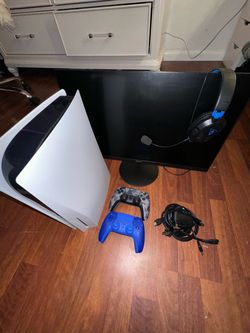 PS5 and Monitor set up