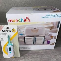 Diaper Organizer And Baby Thermometer